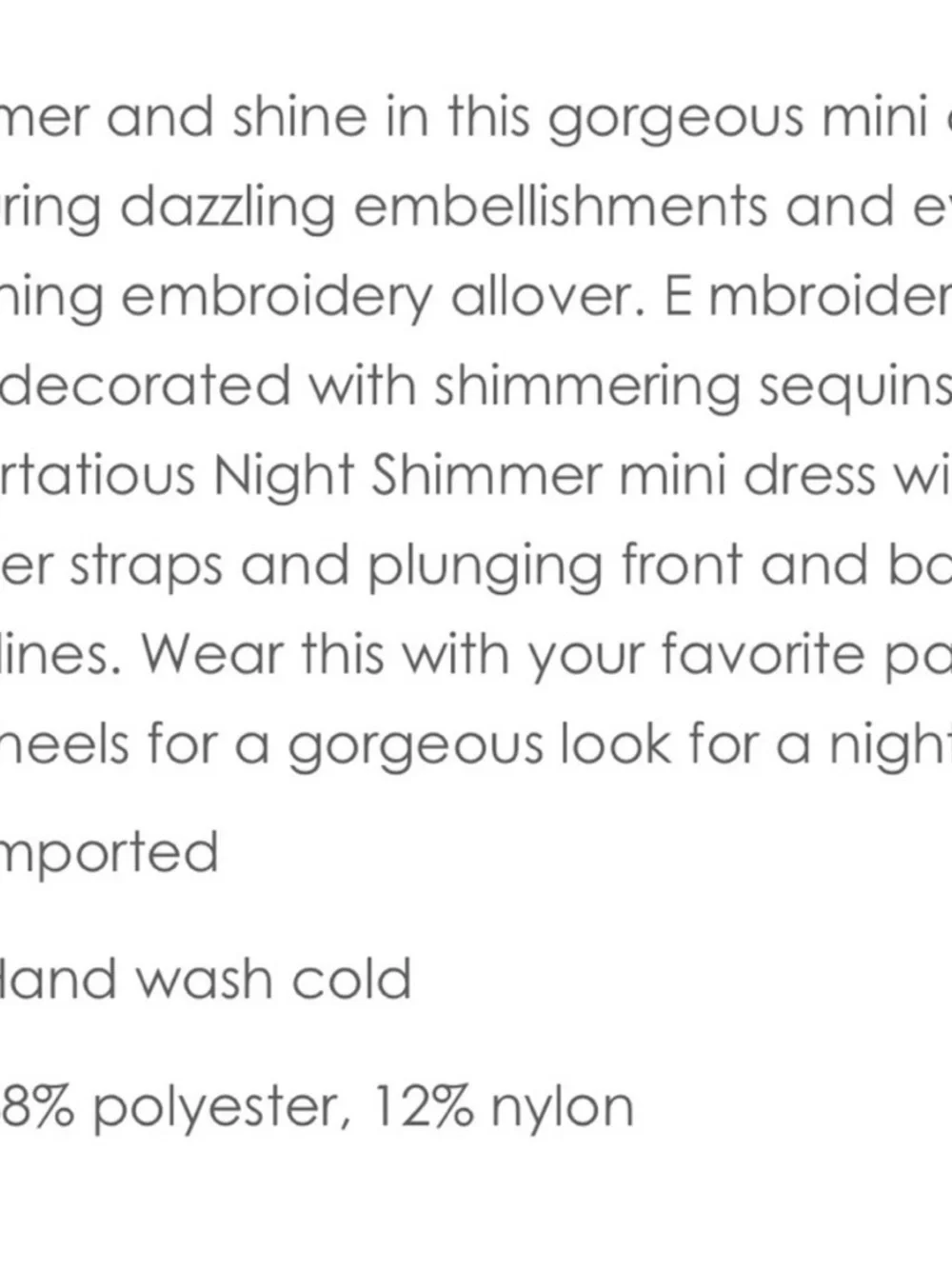 Free People Night Shimmer Sequin Mini Dress Blue and Nude